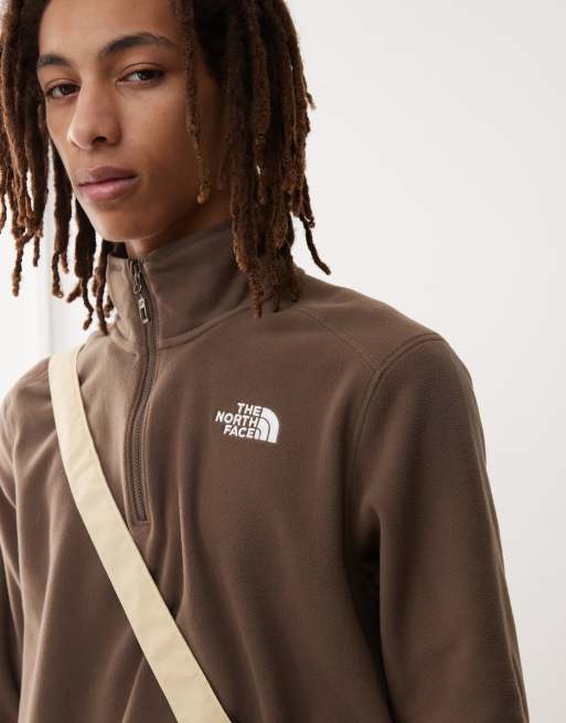 The North Face - Glacier - Fleece trui met rits in bruin