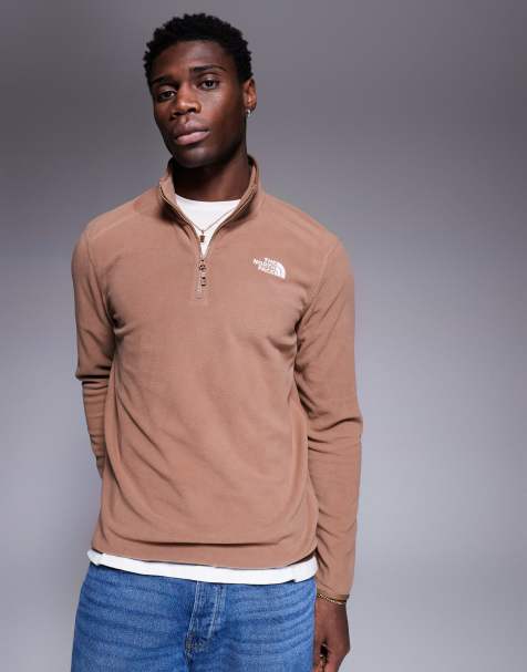 The North Face - Glacier - Fleece trui met rits in bruin - view 1