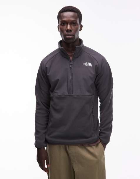 The North Face - Glacier - Fleece van zware stof met 1/2 rits in grijs - view 1