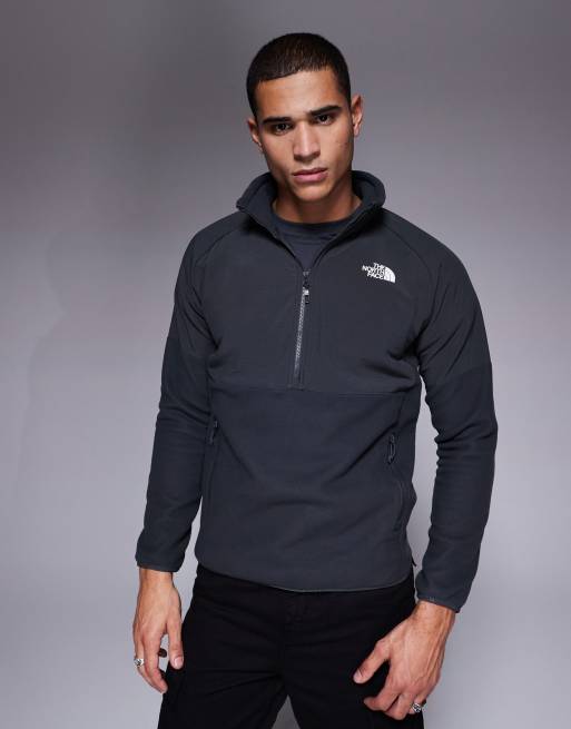 The North Face - Glacier - Fleece van zware stof met 1/4 rits in grijs