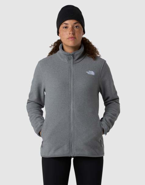 The North Face Glacier full-zip fleece in tnf mid grey heather