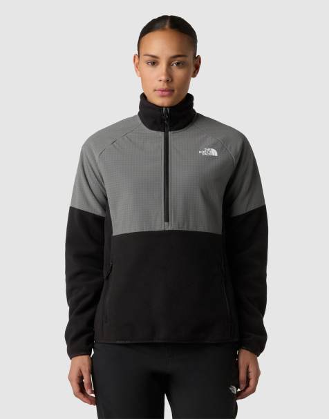 The North Face Glacier heavyweight 1/2 zip fleece in tnf black/smoked pearl - view 1