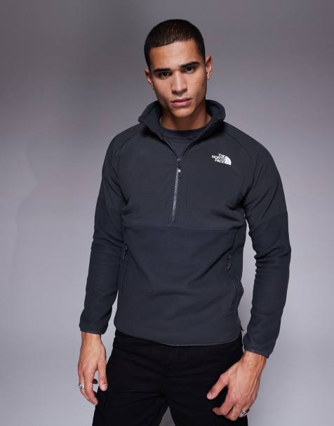 The North Face Glacier heavyweight 1/4 zip fleece in grey - view 1