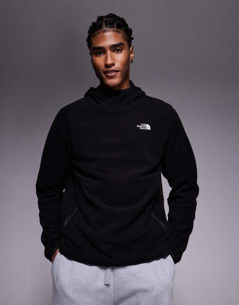 The North Face Glacier hooded pullover fleece in tnf black - view 1