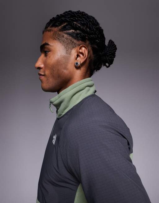 The North Face – Glacier – Jacke aus schwerem Fleece in Rindennebel/Asphaltgrau, 4 von 5