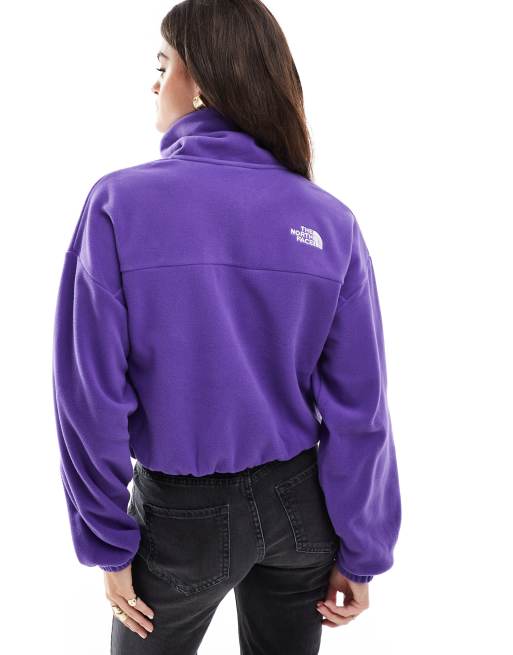 The North Face - Glacier - Oversized fleecetop met halve rits in paars, 3 van 4