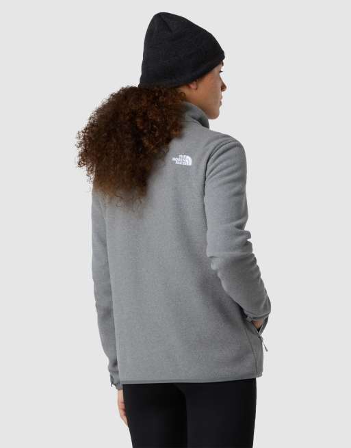 The North Face - Glacier - Pile con zip grigio medio tnf mélange, 2 di 4