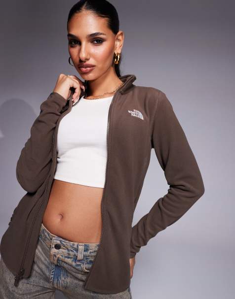 The North Face - Glacier - Pile marrone con logo e zip - view 1