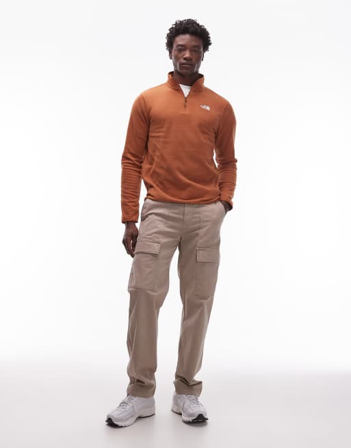 The North Face - Glacier - Polaire à logo et col zippé - Orange foncé, 2 de 5