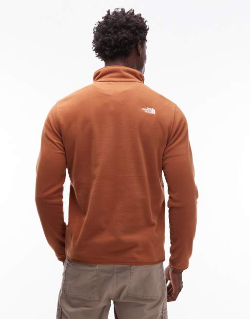The North Face - Glacier - Polaire à logo et col zippé - Orange foncé, 3 de 5