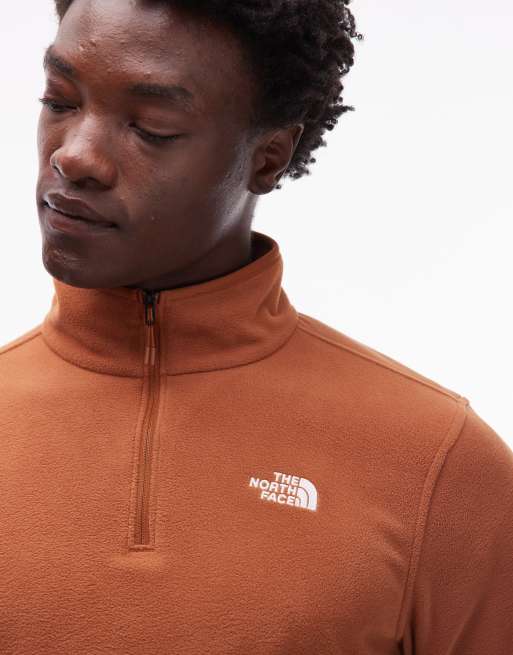 The North Face - Glacier - Polaire à logo et col zippé - Orange foncé, 4 de 5