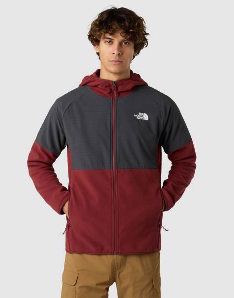 The North Face – Glacier – Schwere Fleece-Jacke in Sumac/Asphaltgrau mit durchgehendem Reißverschluss und Kapuze - view 1