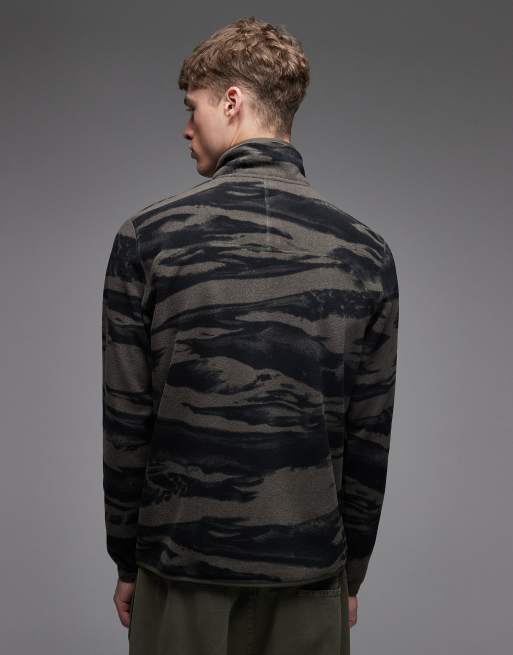The North Face - Glacier - Sweat à col zippé et logo brodé - Imprimé camouflage, 3 de 5