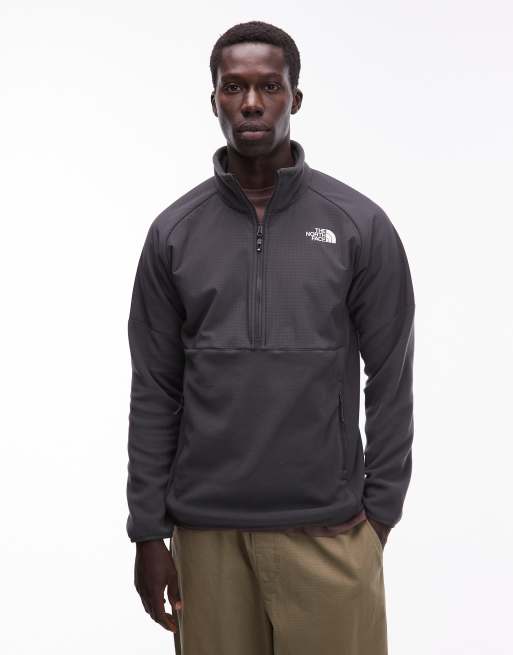 The North Face – Glacier – Szara, gruba bluza polarowa z zapięciem na zamek pod szyją