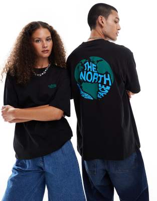 The North Face - Globe - Oversize-T-Shirt in Schwarz mit Rückenprint