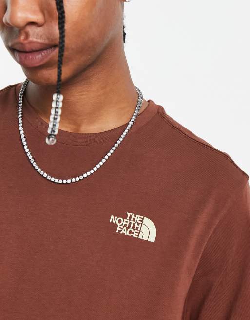 The North Face Globe Sketch back print t-shirt in brown Exclusive at ASOS, 2 of 4