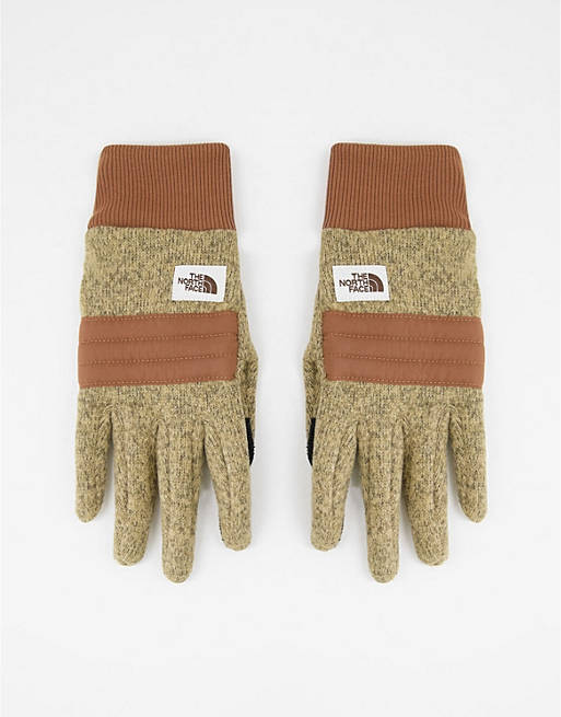 The North Face Gordon Etip gloves in beige
