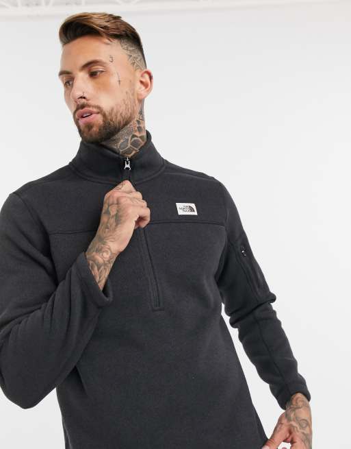 The North Face Gordon Lyons 1/4 zip fleece in black