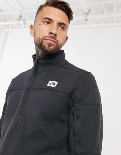 The North Face Gordon Lyons 1 4 zip fleece in black