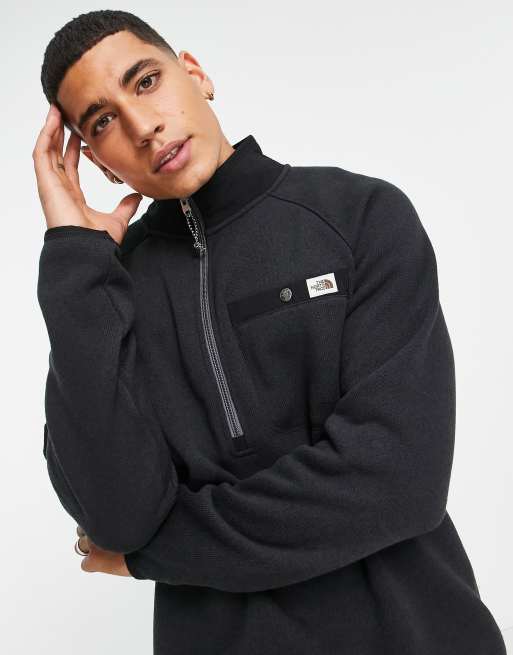 The North Face Gordon Lyons 1 4 zip fleece in black ASOS