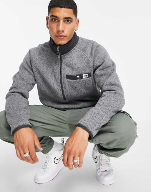 The North Face Gordon Lyons 1/4 zip fleece in grey