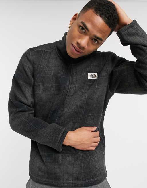 The North Face Gordon Lyons Novelty 1 4 zip fleece in gray ASOS