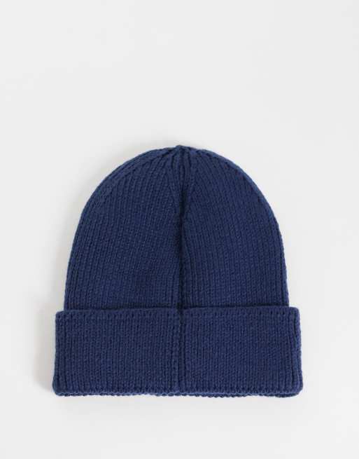 The North Face gorro con vuelta con logo cuadrado en azul marino, 3 de 3