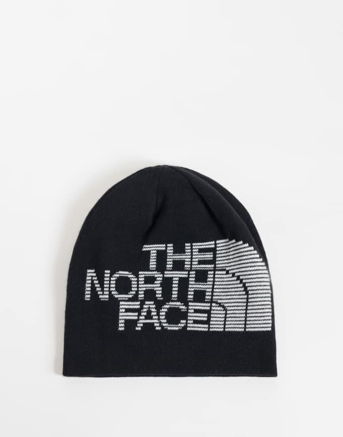 The North Face gorro reversible Highline en azul marino y blanco