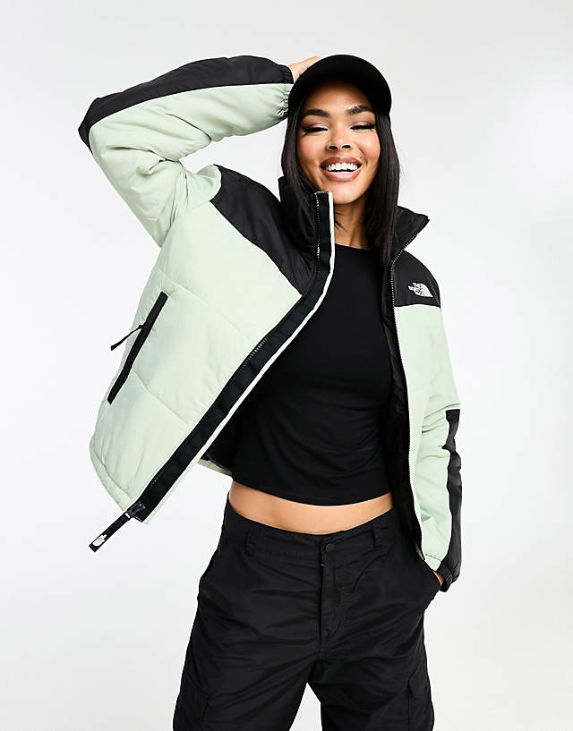 The North Face - gosei lightweight puffer jacket in sage green and black exclusive at asos