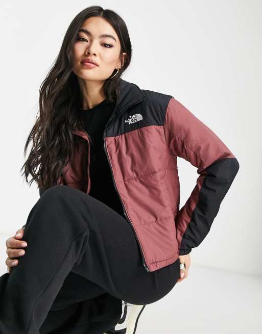 Asos pink puffer outlet jacket