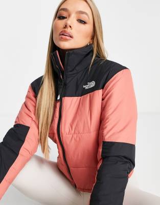 pink north face bubble jacket