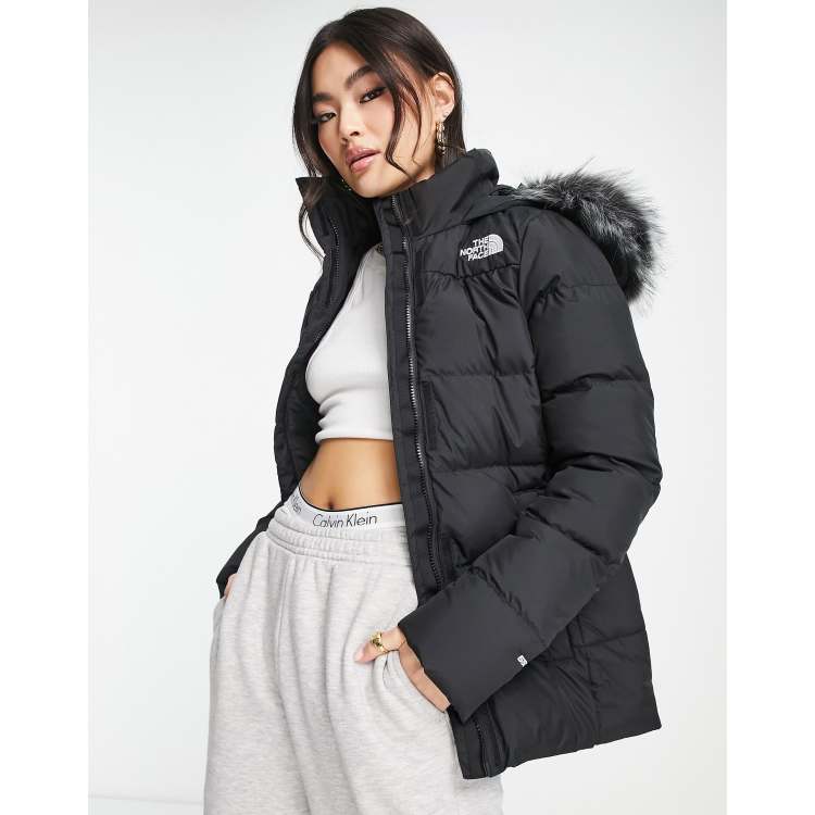 Womens north face clearance parka with fur hood