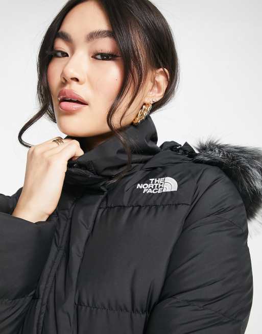 North face womens hot sale parka fur hood