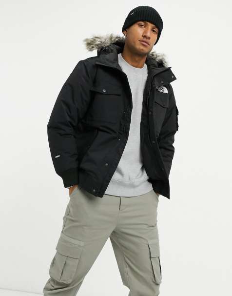 The North Face - Gotham - Sort parka-dunjakke med isolering og imiteret pelshætte - view 1
