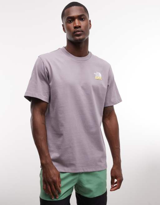 The North Face – Grå, avslappnad t-shirt med 1966-blomtryck baktill, 5 av 5