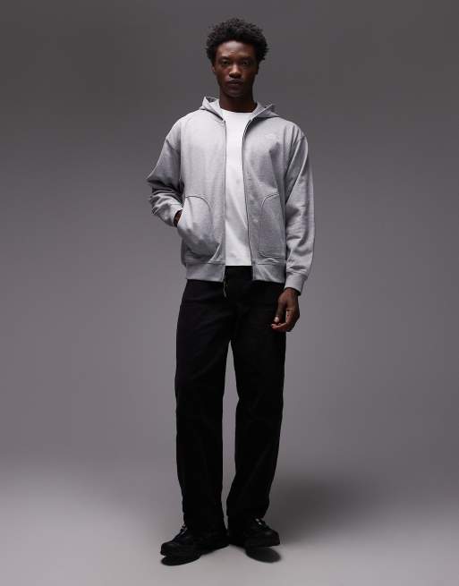 The North Face – Grå huvtröja i unisex-modell med dragkedja och logga, 2 av 5