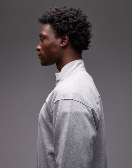 The North Face – Grå sweatshirt i unisex-modell med 1/4-lång dragkedja och logga, 4 av 5
