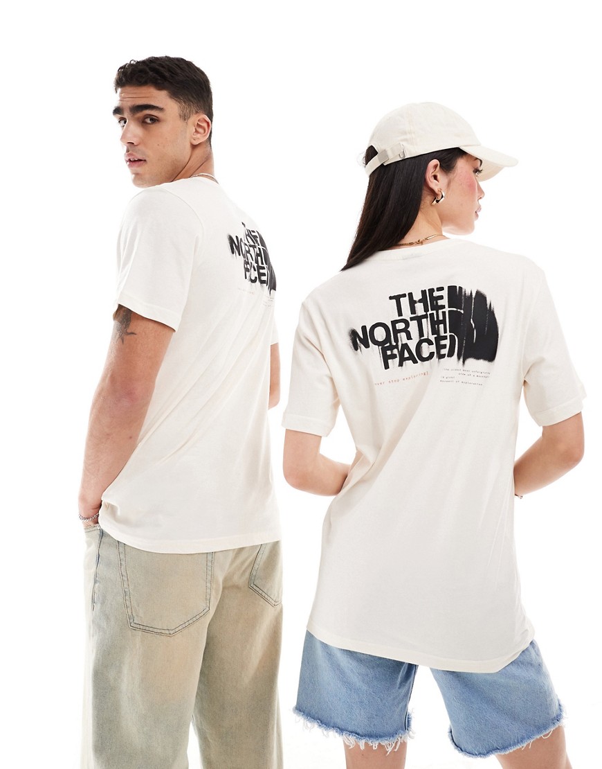 The North Face graphic backprint t-shirt in off white
