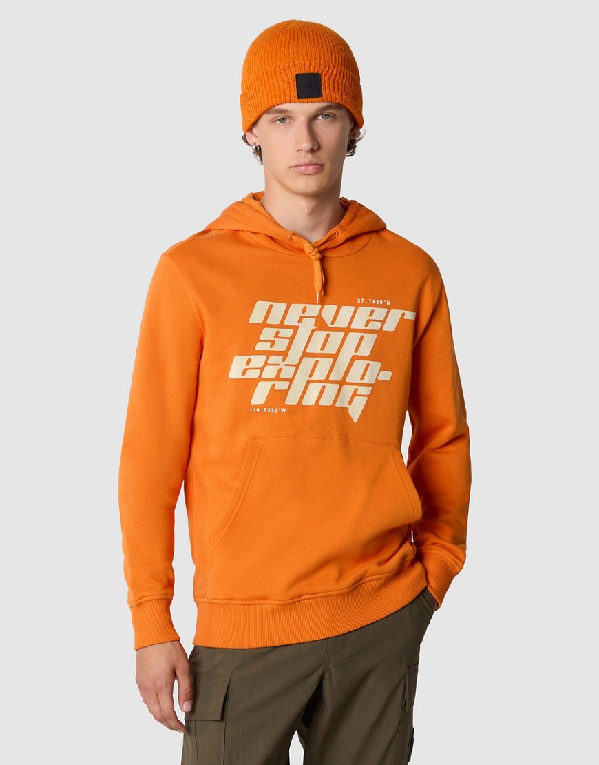 The North Face Graphic hoodie in mandarin-Orange