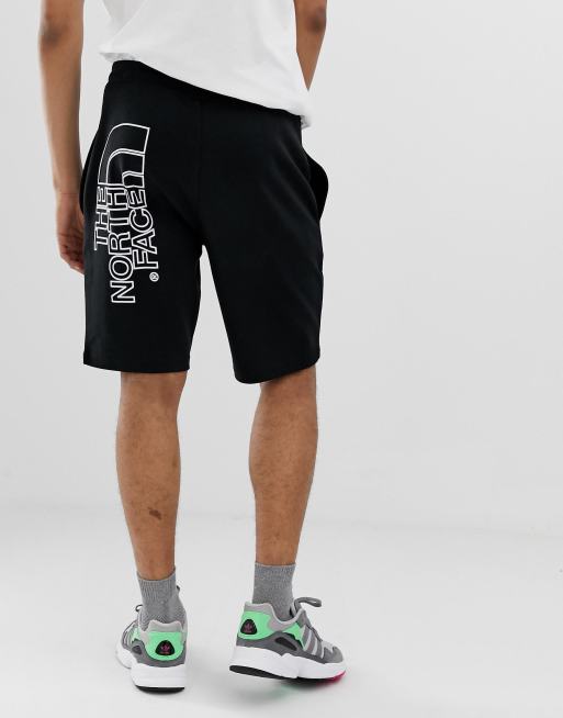 North face hot sale logo shorts