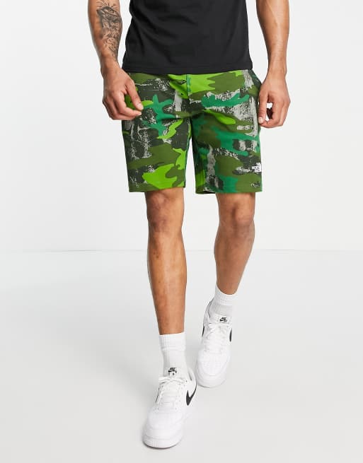 The North Face Graphic Light shorts in camo