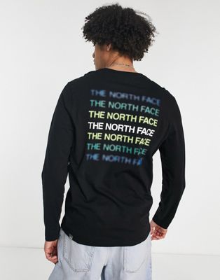 The North Face Graphic long sleeve t-shirt in black