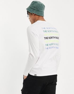 The North Face Graphic long sleeve t-shirt in white