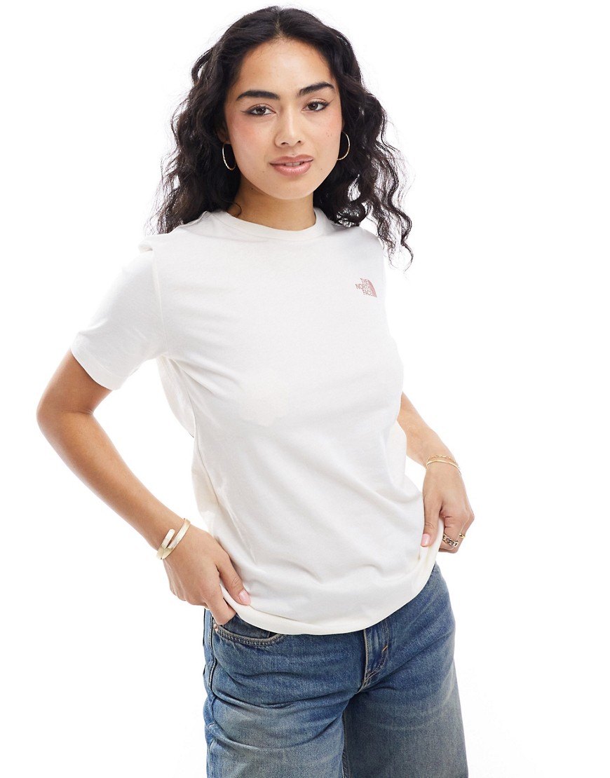 The North Face graphic short sleeve tee in white dune