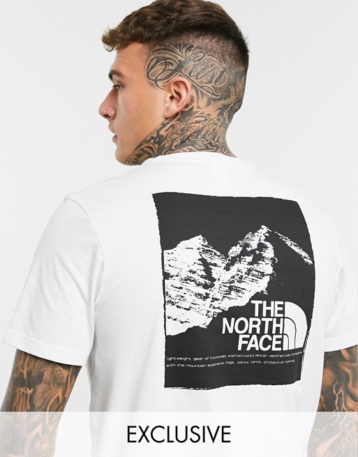 The North Face Mountain Graphic t-shirt in white Exclusive at ASOS