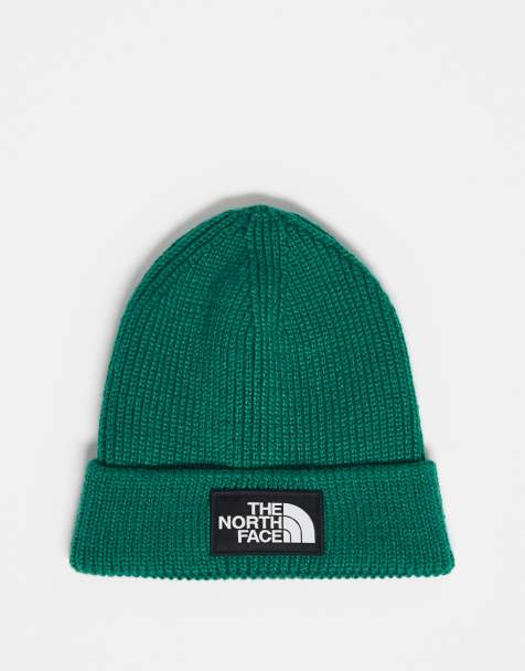 The North Face – Grön mössa med boxig logga och uppvikt kant - view 1