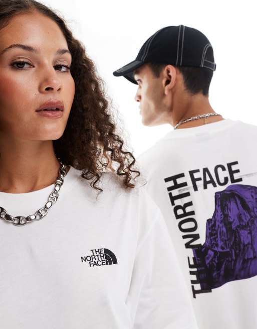 The North Face Half Dome back print oversized t-shirt in white, 2 of 4