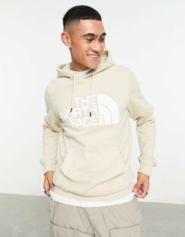 The North Face Half Dome chest print hoodie in stone