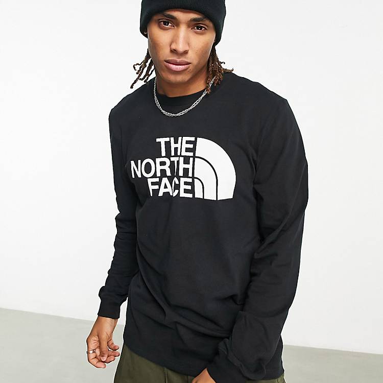 The North Face Half Dome chest print long sleeve t-shirt in black | ASOS