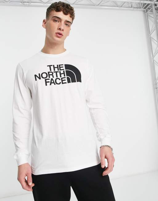 The North Face East back print long sleeve t-shirt in white, ASOS